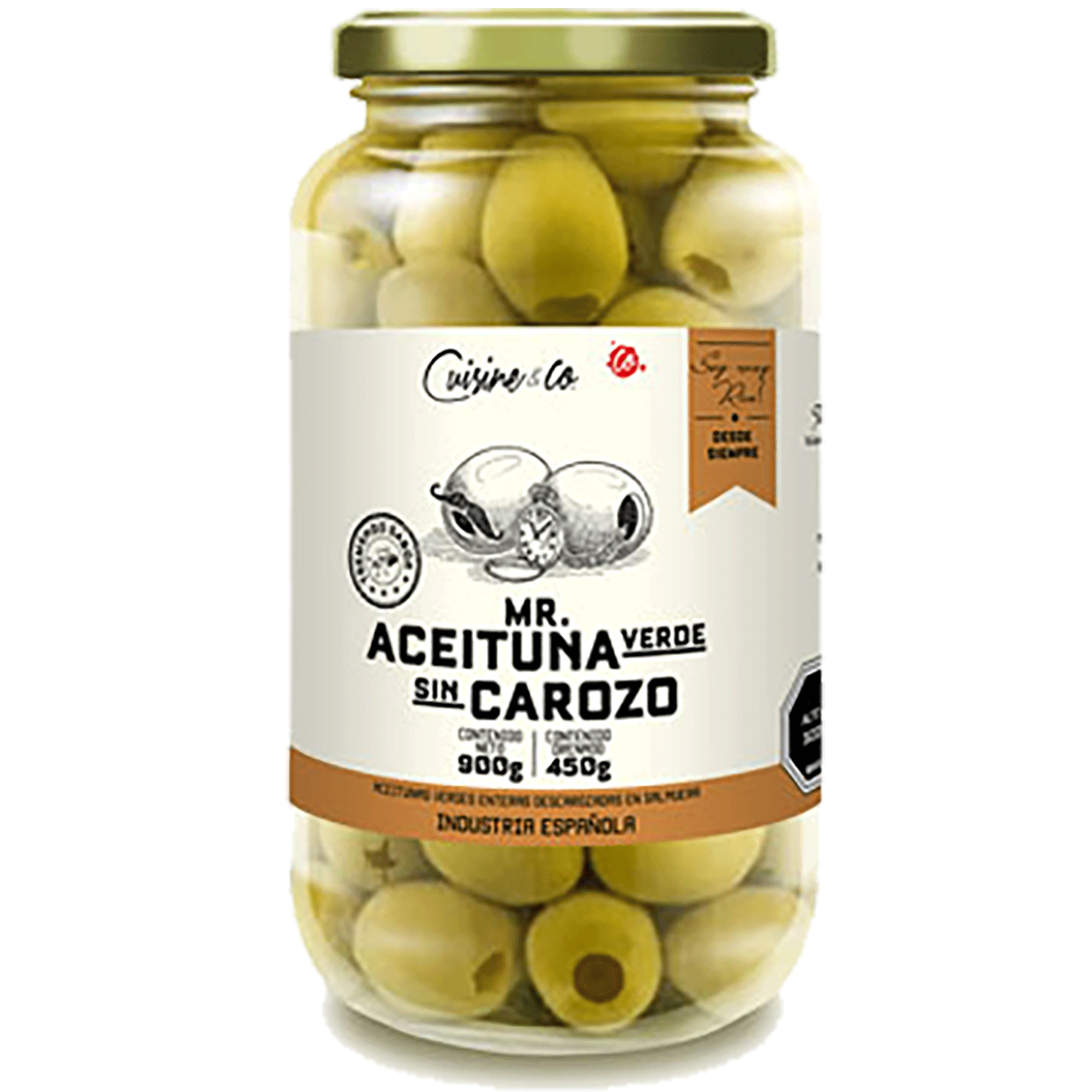 Aceitunas Verdes Sin Carozo 450 g
