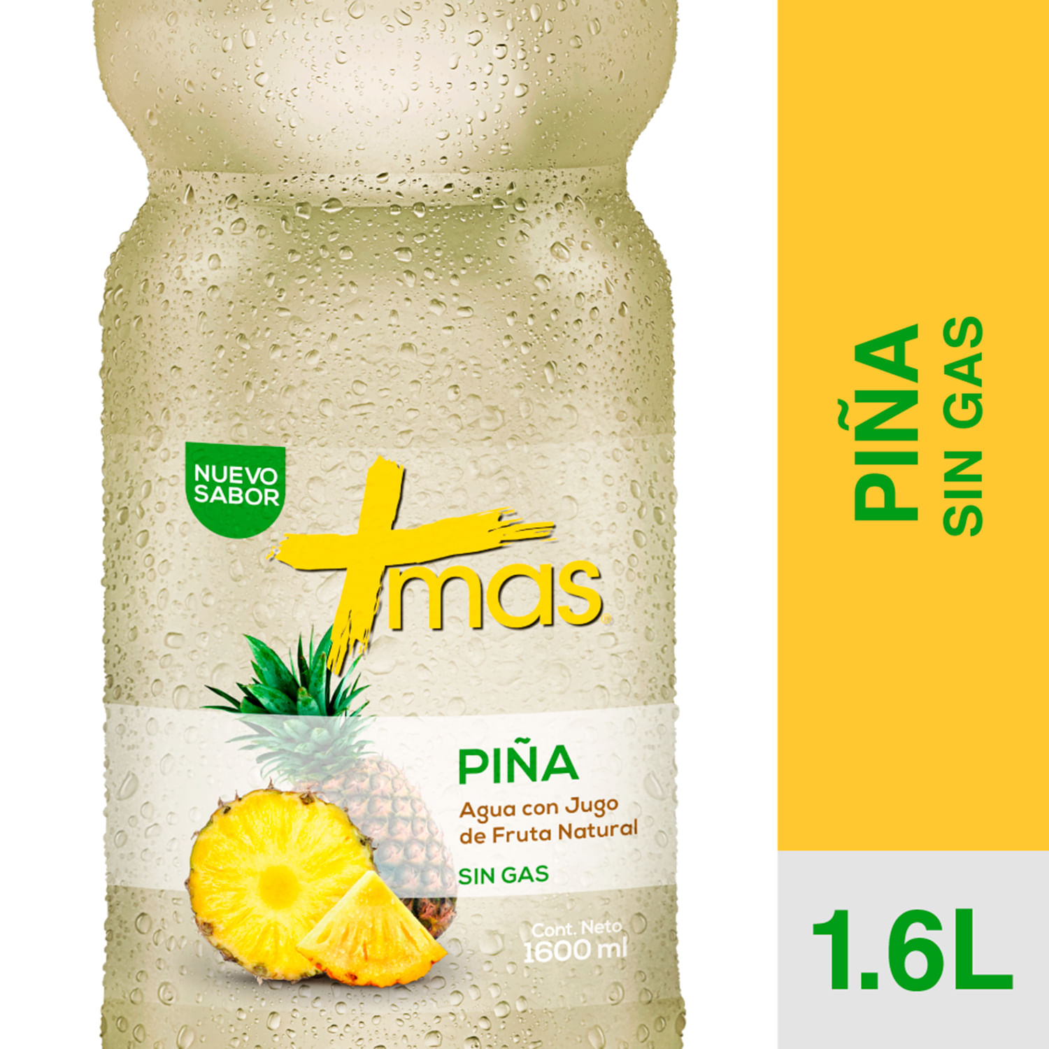 Agua Saborizada Mas Piña Sin Gas 1.6 L
