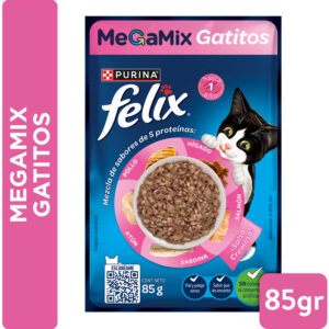 Alimento Húmedo Gatito Felix Megamix 85 g