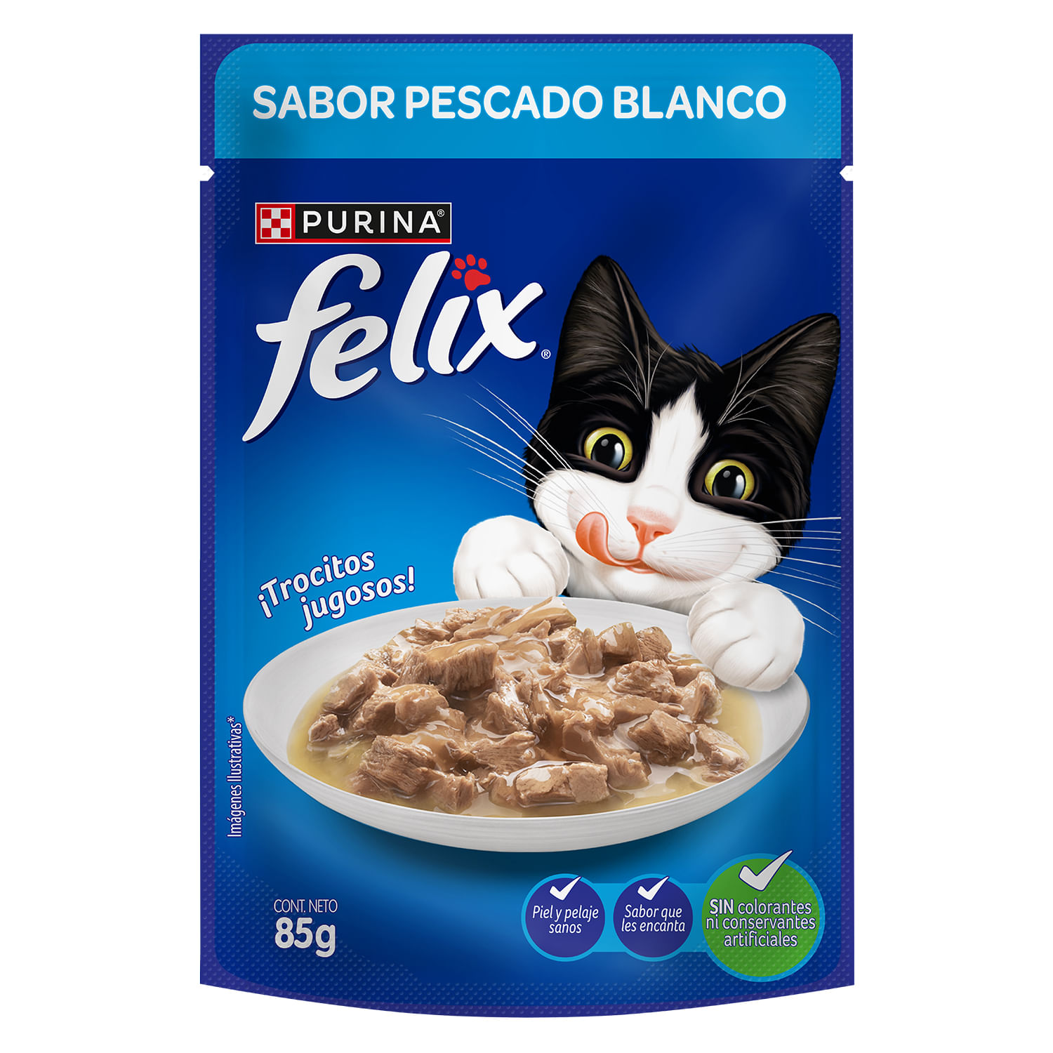 Alimento Húmedo Gato Felix Sabor Pescado Blanco Sobre 85 g - Image 2