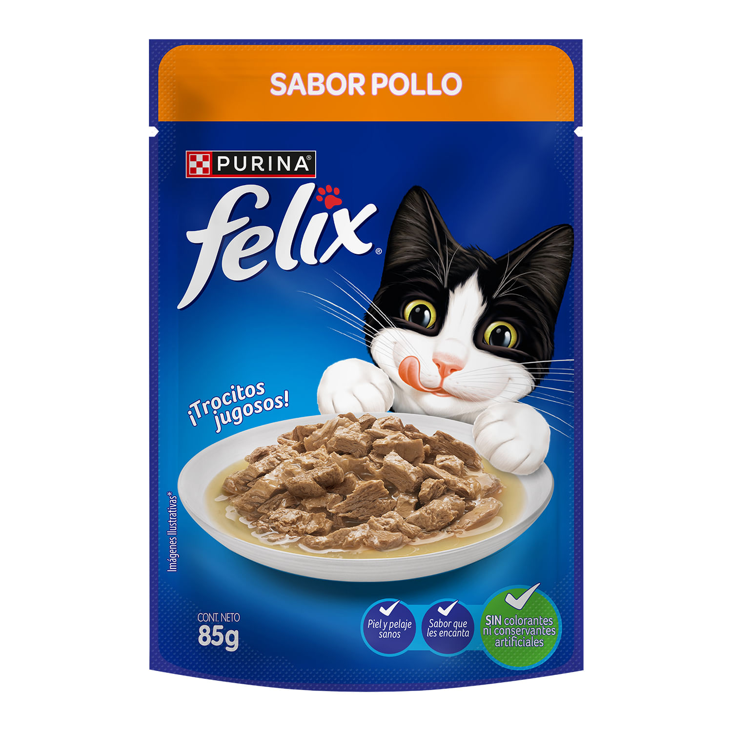 Alimento Húmedo Gato Felix Sabor Pollo Sobre 85 g - Image 2