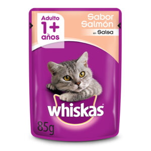 Alimento Húmedo Gato Adulto Whiskas Salsa Salmón 85 g