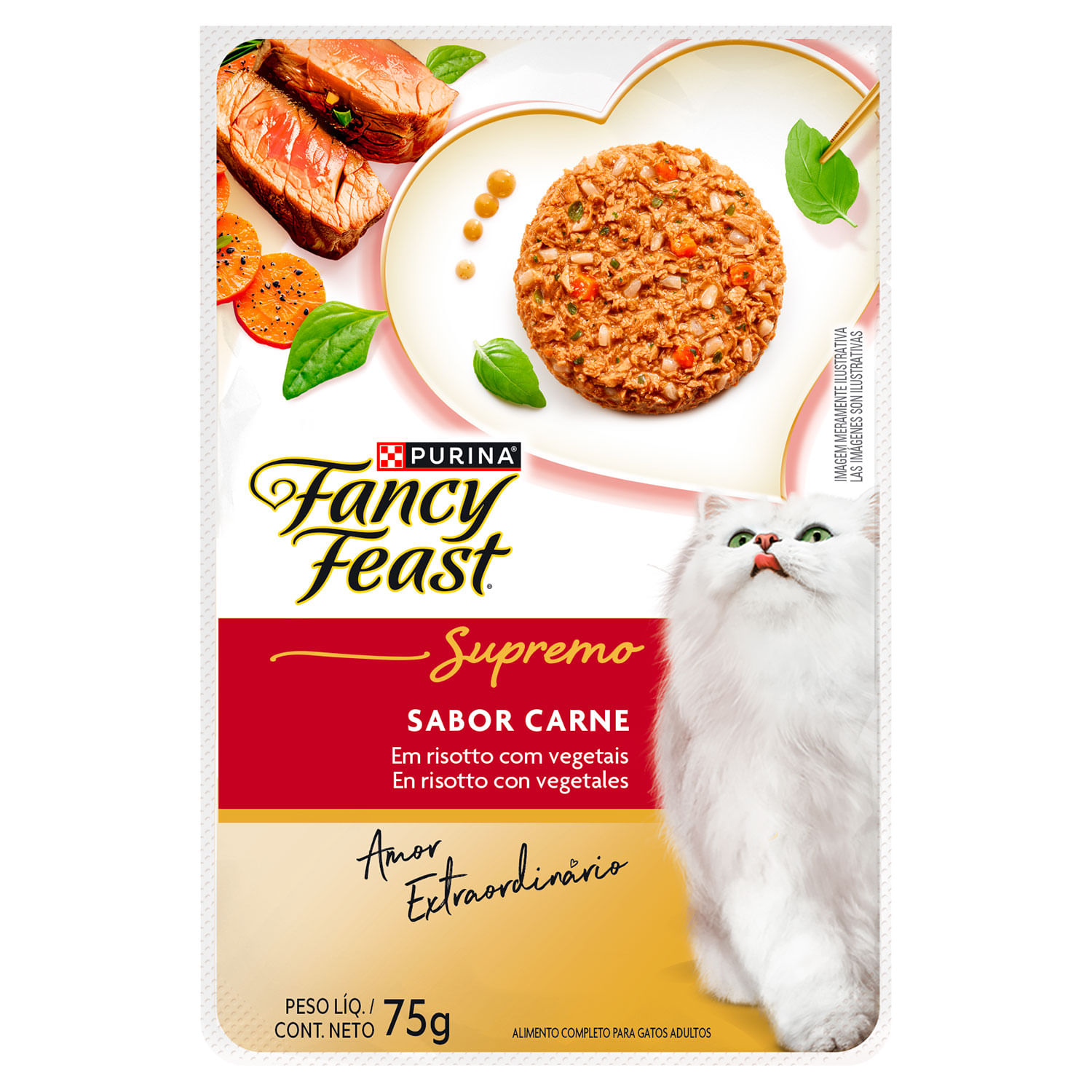 Alimento Húmedo Gato Fancy Feast Supremo Carne en Risotto con Vegetales 75 g