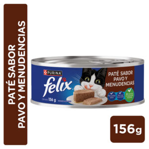 Alimento Húmedo Gato Felix Pavo y Menudencias Lata 156 g