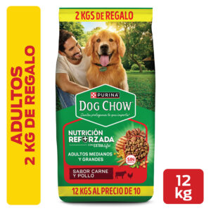 Alimento Perro Adulto Dog Chow Razas Medianas y Grandes 10 + 2 kg