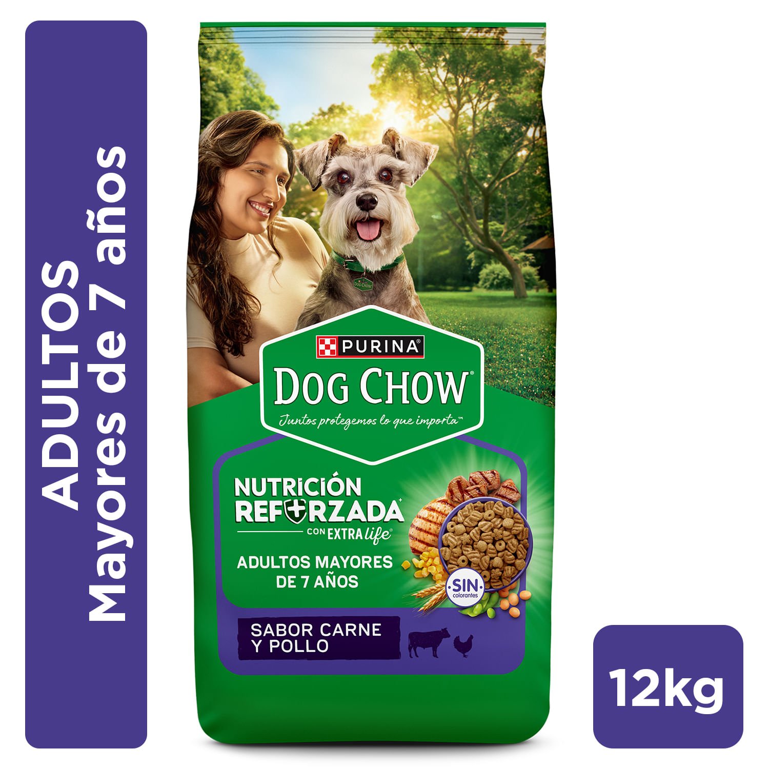 Alimento Perro Dog Chow Senior 7+ Carne y Pollo 12 kg