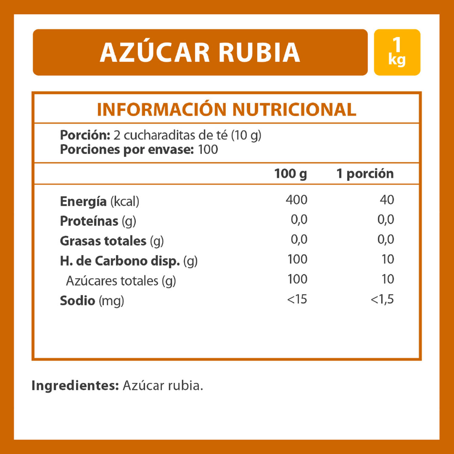 Azúcar Rubia Iansa 1 kg - Image 2