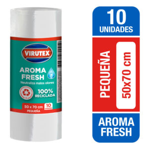 Bolsa de Basura Virutex Blanca Aroma Fresh 50 x 70 cm 10 un.