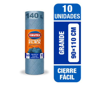 Bolsa de Basura Virutex Flex Cierre Fácil 90 x 110 cm 10 un.