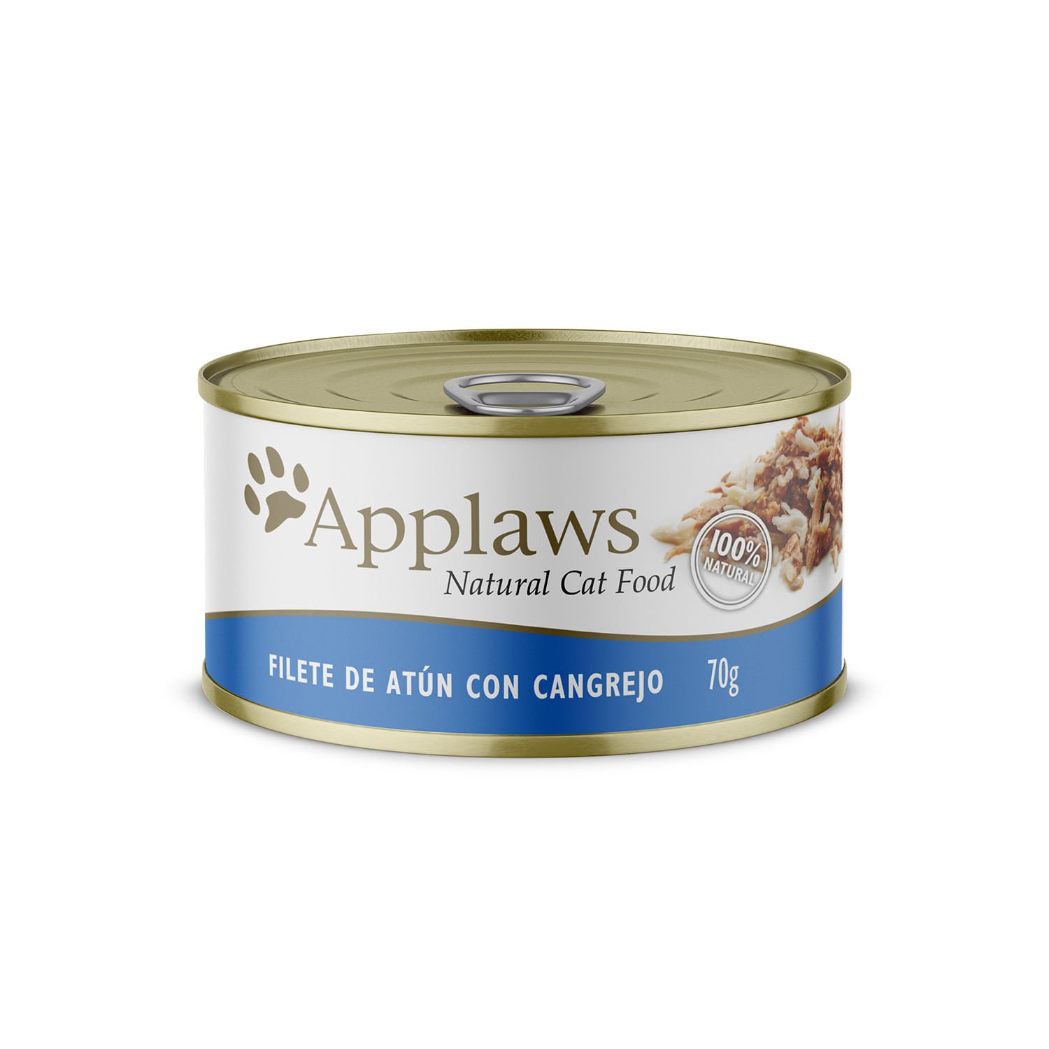 Alimento Húmedo Gato Applaws Filete de Atún y Cangrego con Caldo 70 g
