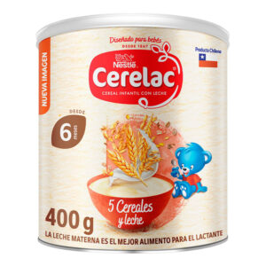Cereal Infantil Cerelac 5 Cereales y Leche 400 g