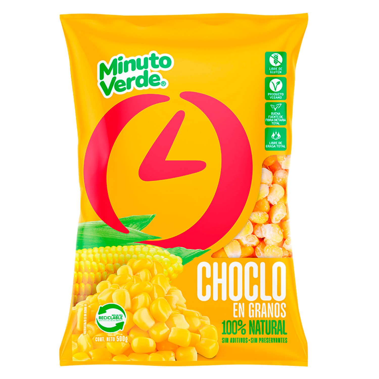 Choclo Congelado Minuto Verde 100% Natural 500 g