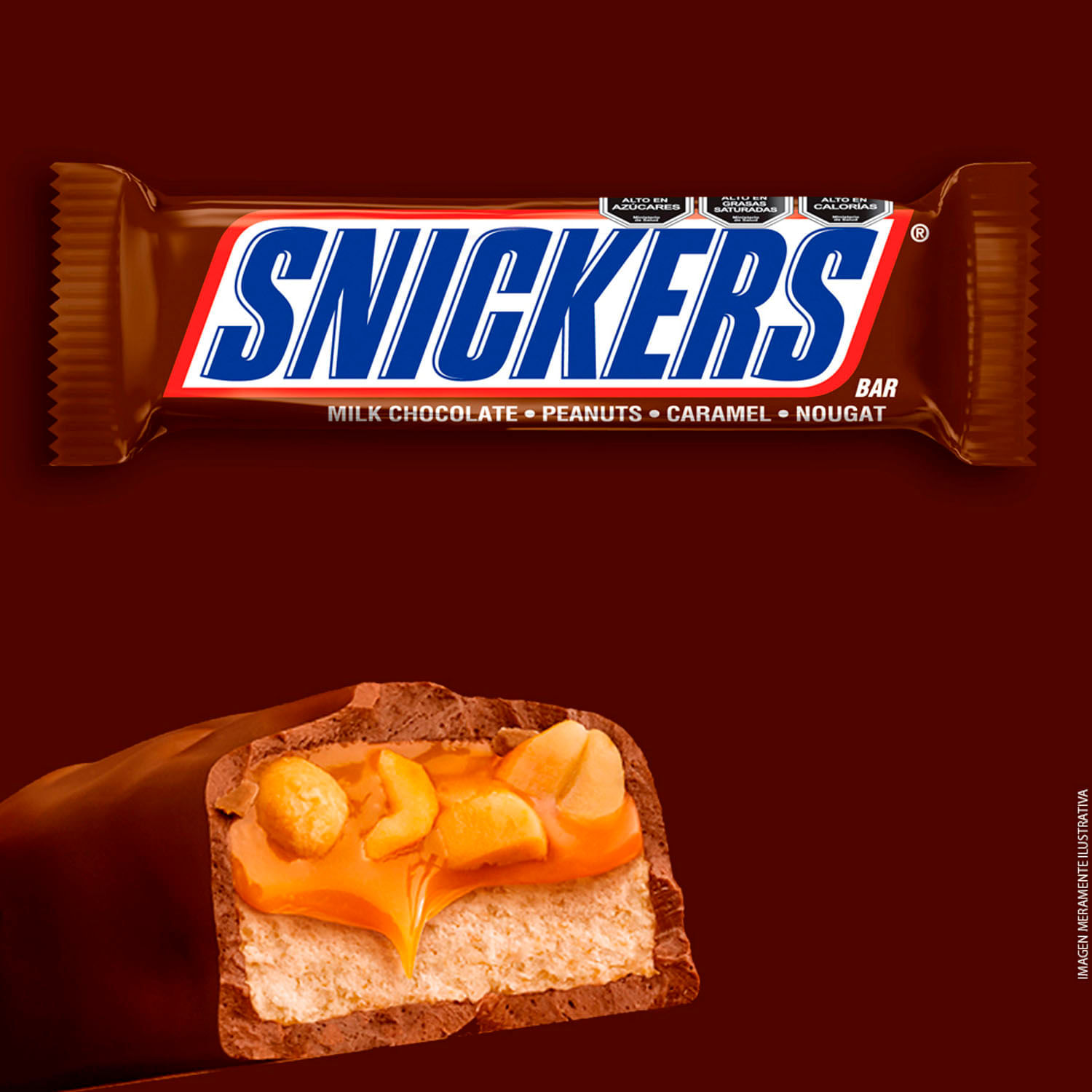 Chocolate Snickers con Leche y Maní 53 g - Image 4