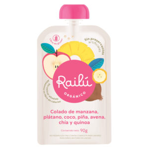 Colado Railú Manzana, Plátano, Coco, Piña, Avena, Chía y Quinoa 90 g