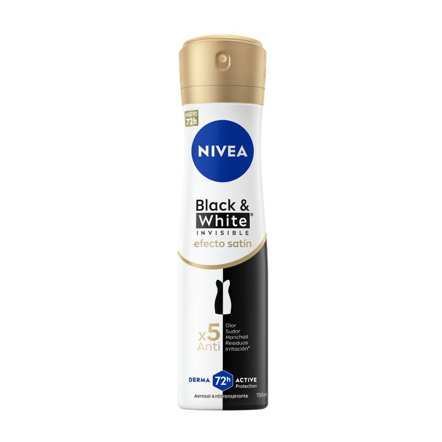 Desodorante Spray Nivea Black & White Toque Seda 150 ml - Image 2