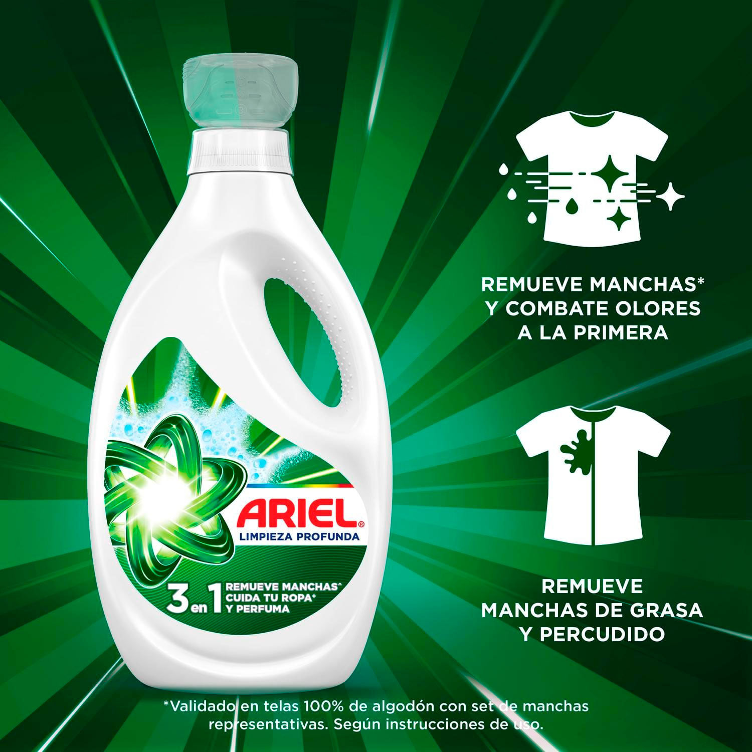 Detergente Líquido Ariel Limpieza Profunda 2.8 L - Image 2