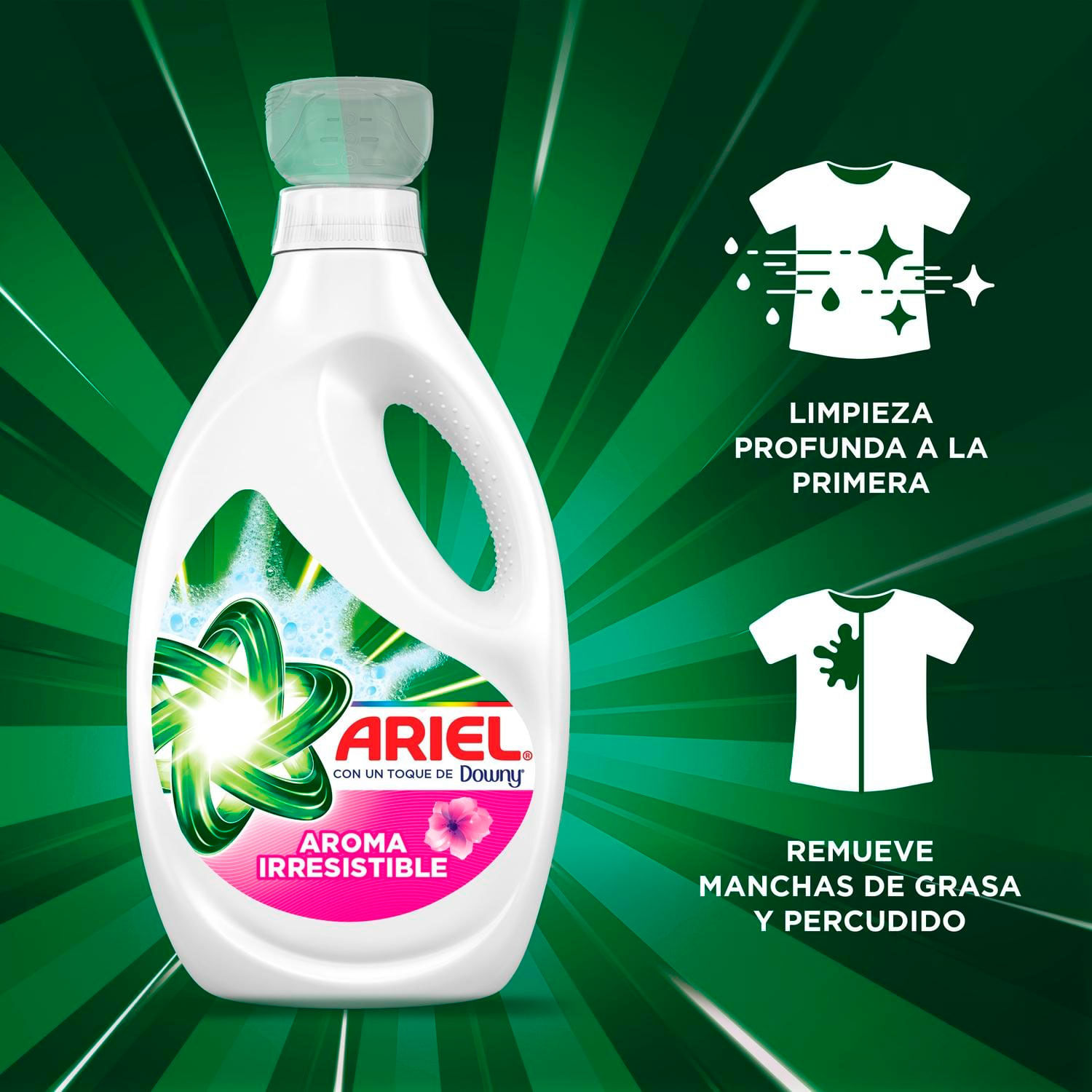 Detergente Líquido Ariel Toque de Downy Más Perfume 2.84 L - Image 2
