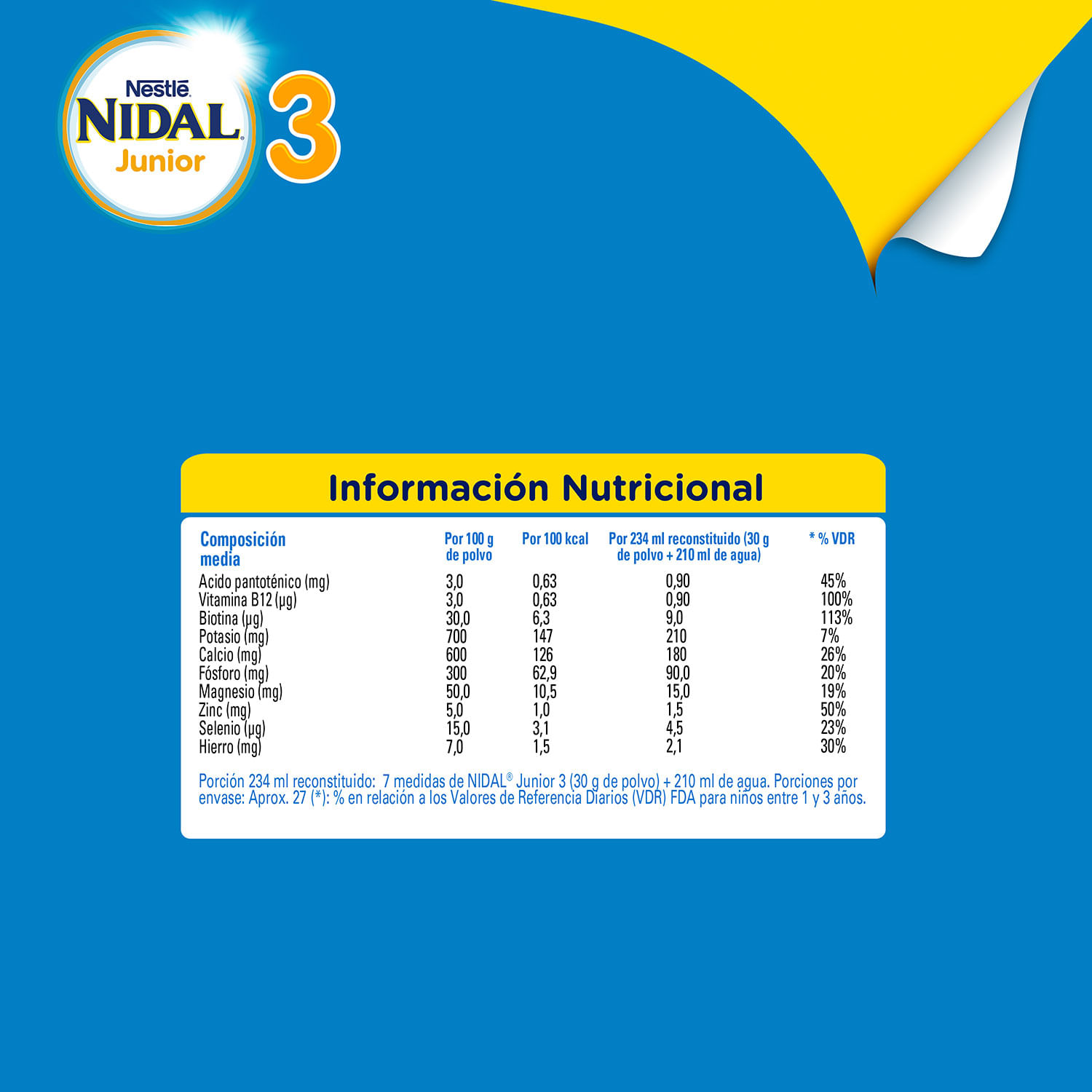 Fórmula Láctea Nidal Junior 800 g - Image 5
