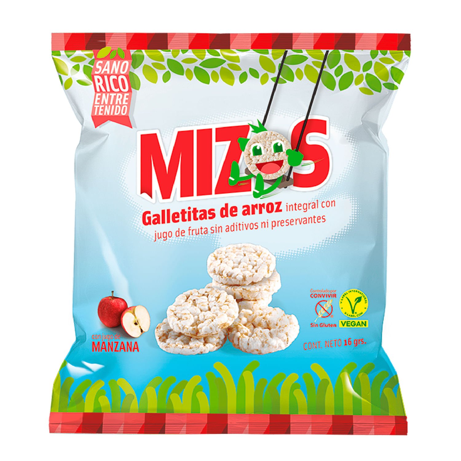 Galletas de Arroz Mizos Manzana 16 g