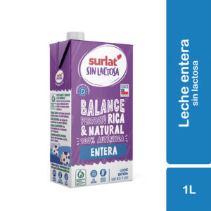 Leche Surlat Entera Sin Lactosa 1 L