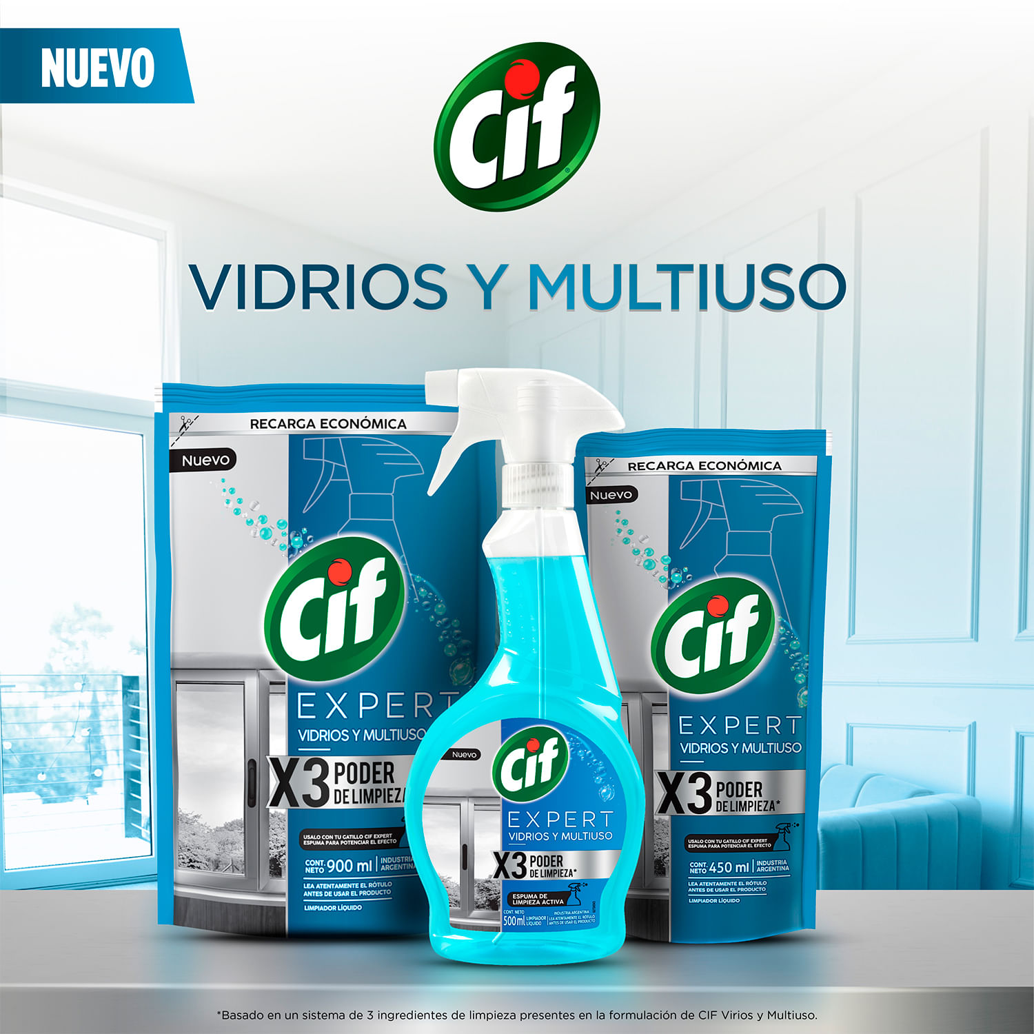 Limpiador Cif Expert Vidrios y Multiuso 900 ml - Image 4