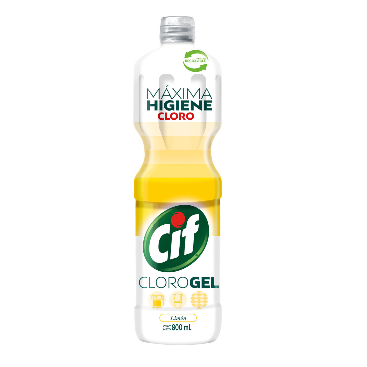 Limpiador Gel Cif con Cloro Limón 800 ml - Image 3