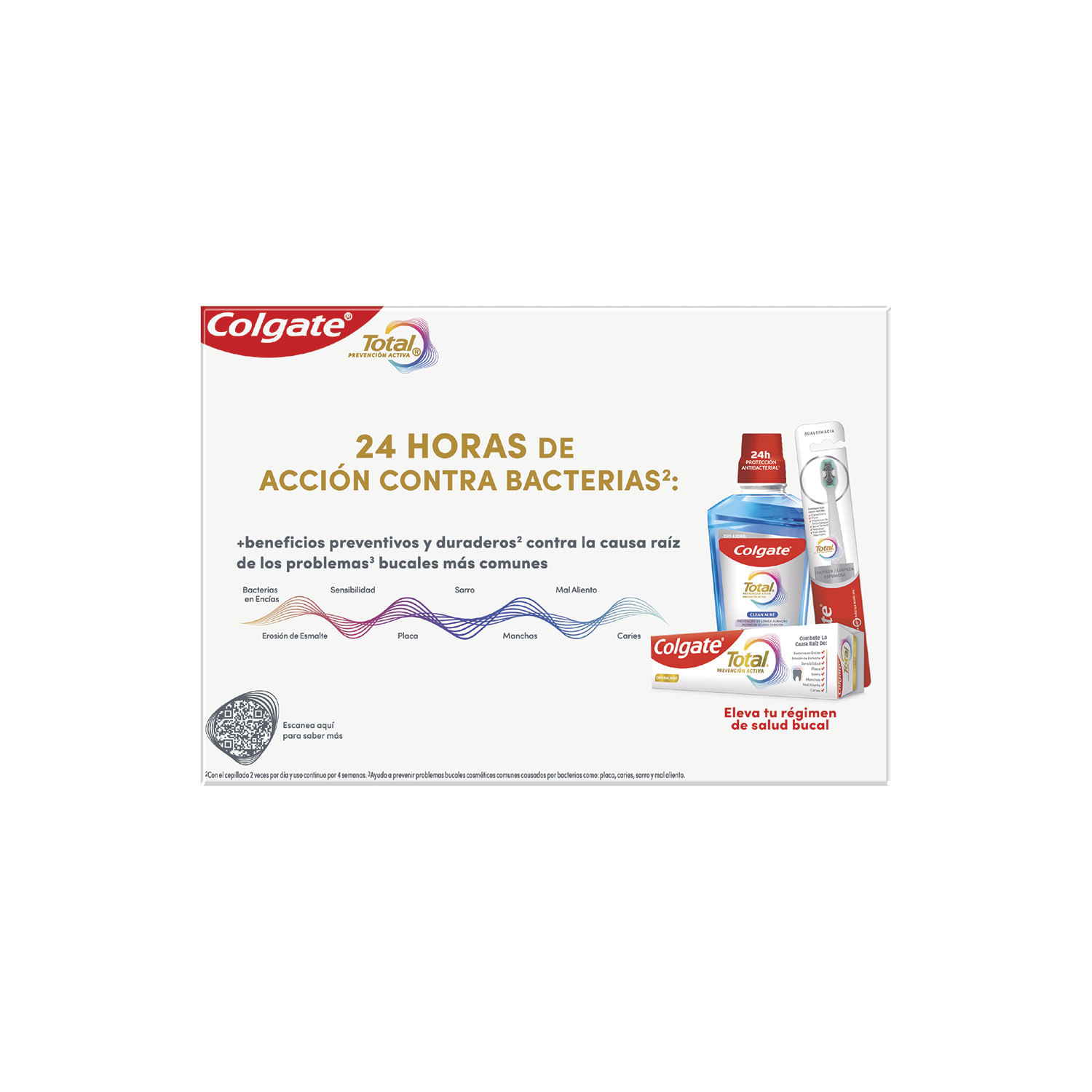 Pack 3 un. Pasta Dental Colgate Total Original Mint Prevención Activa 75 ml - Image 6