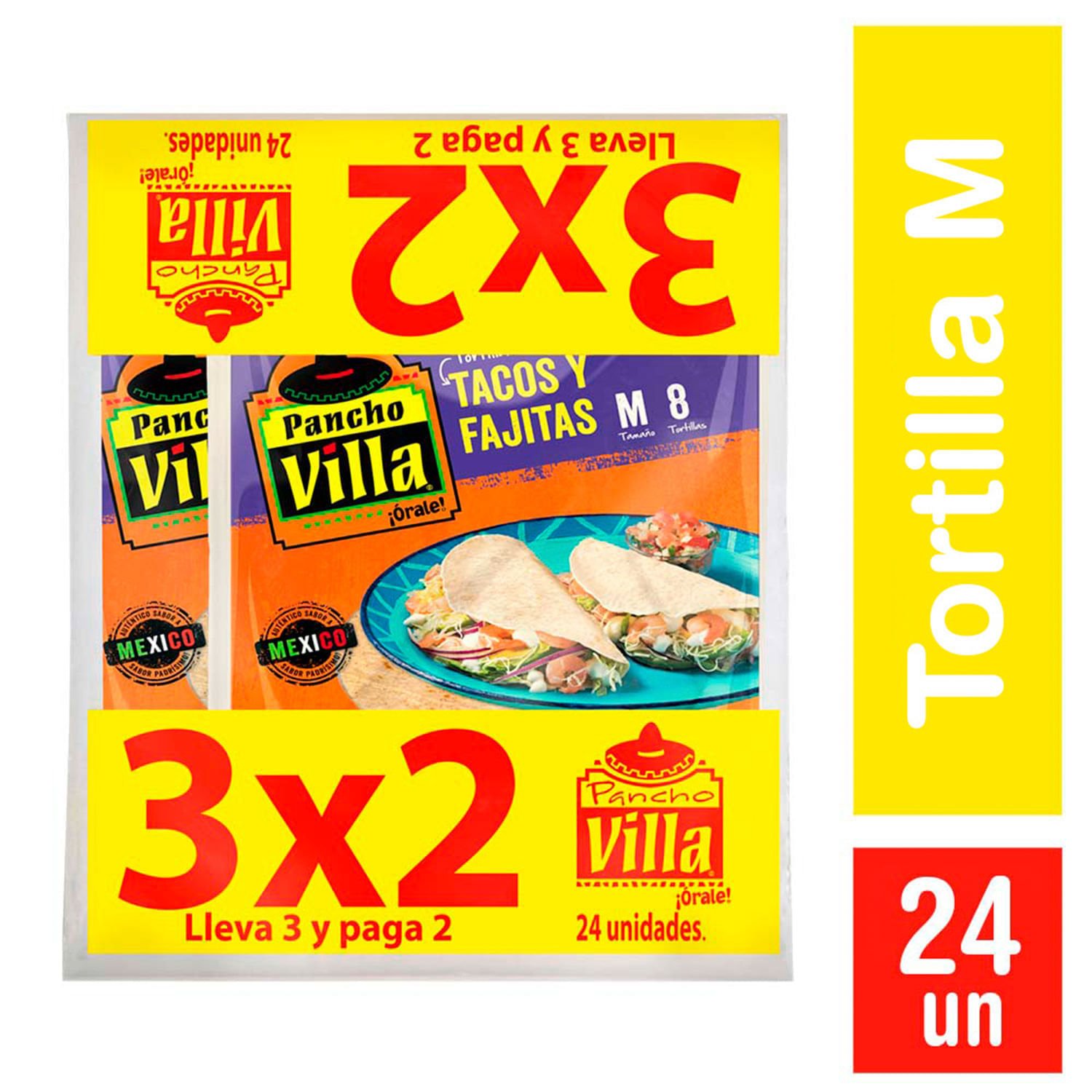 Tortillas Pancho Villa m 600 g 24 un.