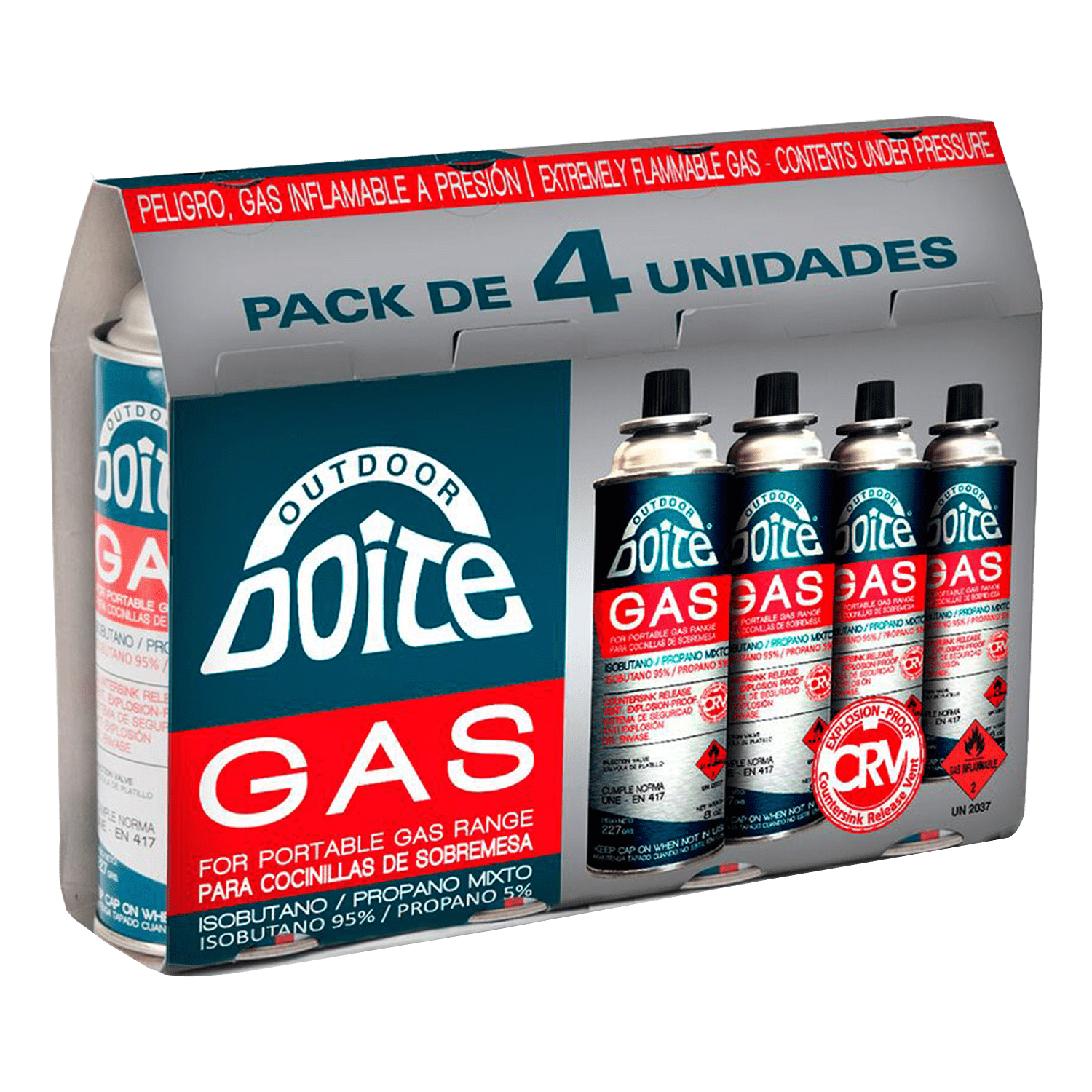 Pack Gas Doite para Cocinillas 227 g 4 un.
