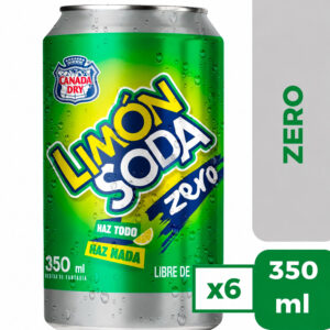 Pack 6 un. Bebida Limón Soda Zero Lata 350 cc
