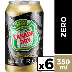 Pack 6 un. Bebida Canada Dry Ginger Ale Lata 350 ml