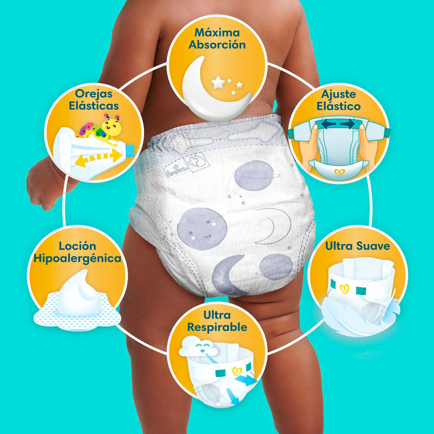 Pañales Pampers Premium Care +19 kg Talla XXXG 112 un. - Image 2