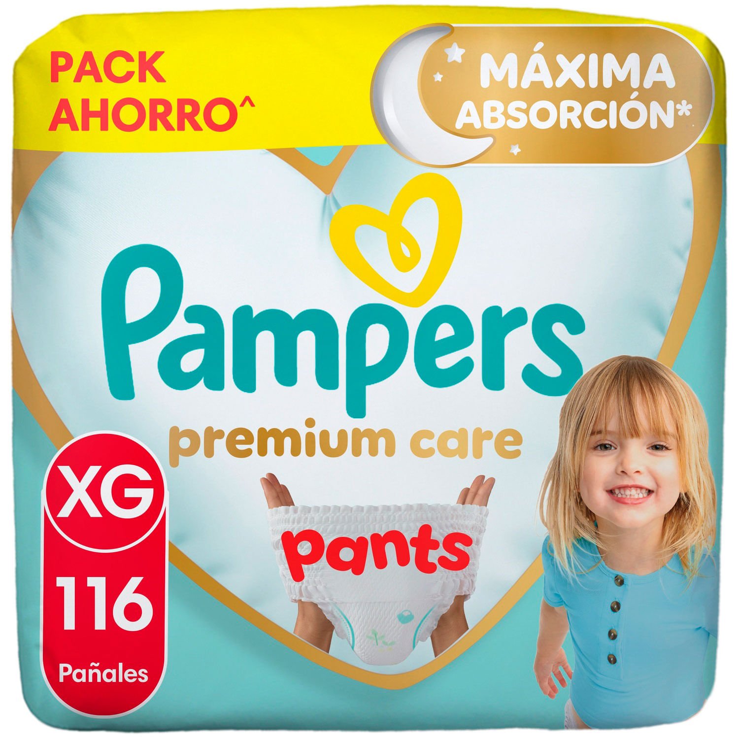 Pañales Pants Pampers Premium Care Talla XG 116 un.