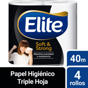Papel Higiénico Elite Soft & Strong Triple Hoja 40 m 4 un.