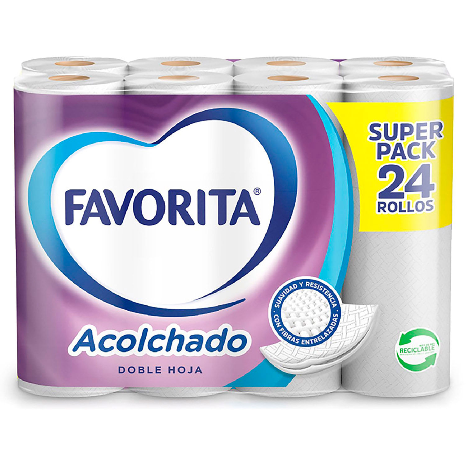 Papel Higiénico Favorita Acolchado Doble Hoja 23.5 m 24 un. - Image 2