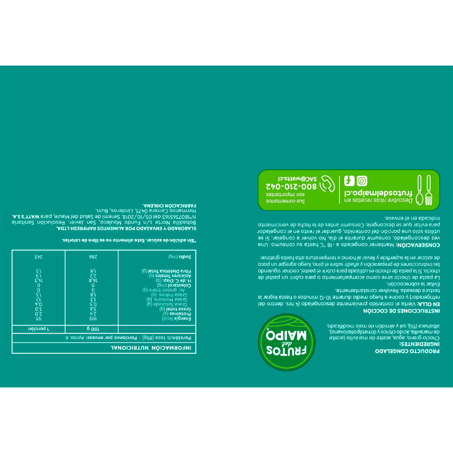 Pasta de Choclo Frutos del Maipo 500 g - Image 2