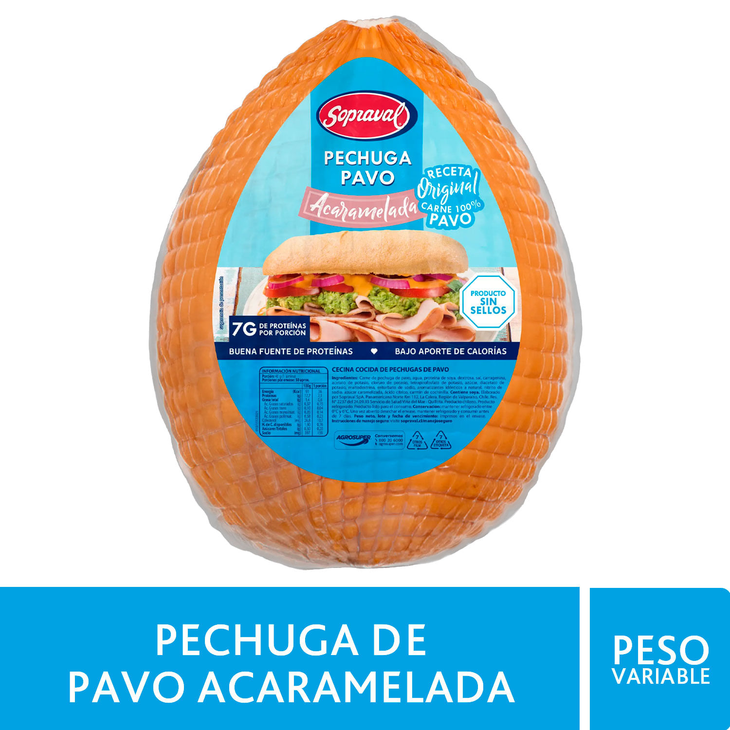 Pechuga de Pavo Sopraval Acaramelado Granel