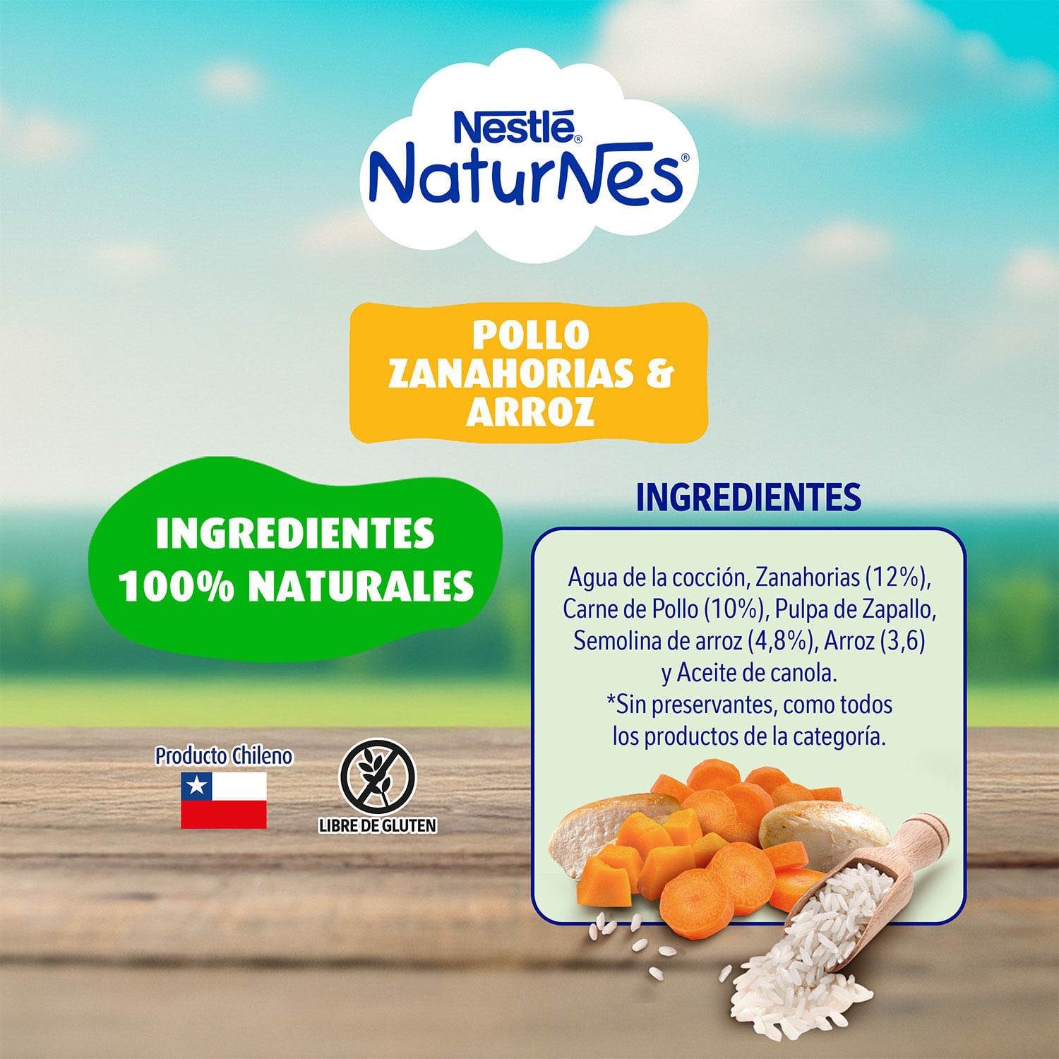 Picado Naturnes Pollo Zanahoria Arroz 215 g - Image 5