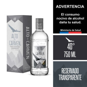 Pisco Alto del Carmen Reservado Transparente 40° Botella 750 cc