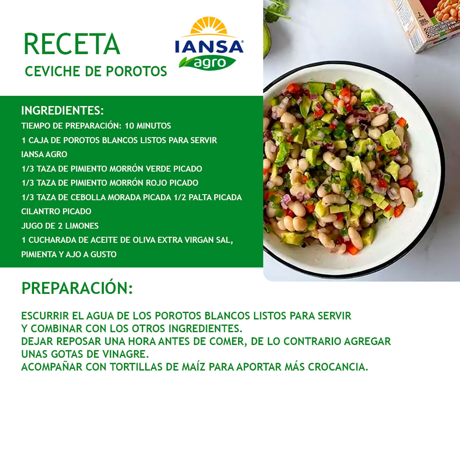 Porotos Blancos Iansa Agro Listos 230 g drenado, 390 g neto - Image 3