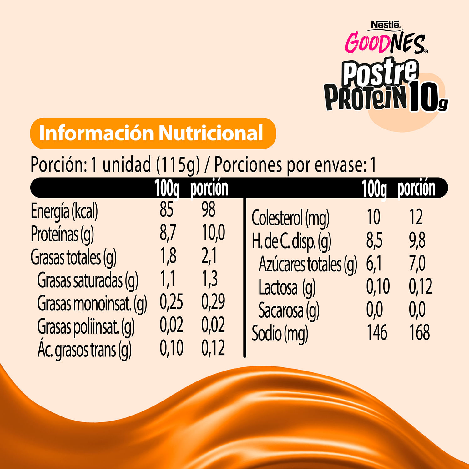 Postre Nestlé Goodnes Protein Caramelo 115 g - Image 5