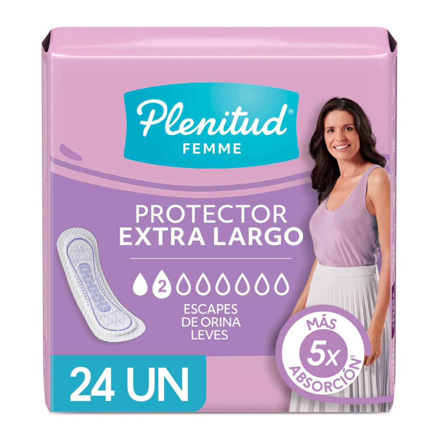 Protectores Diarios Plenitud Femme Largos 24 un.