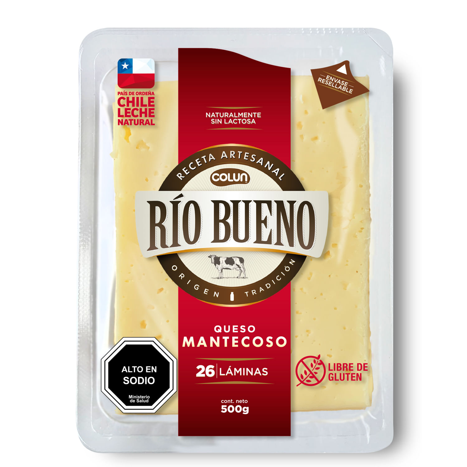 Queso Mantecoso Río Bueno Laminado 500 g - Image 2
