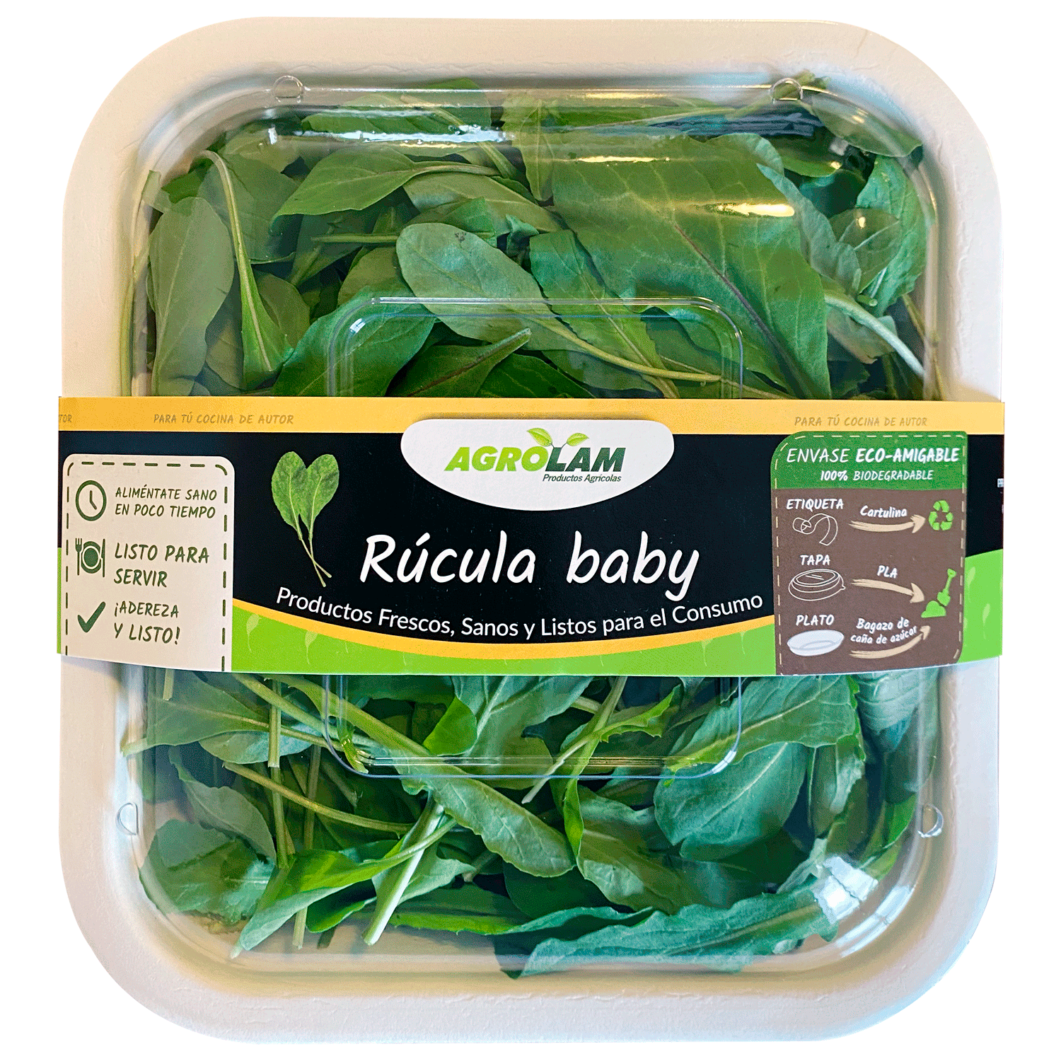 Rúcula Baby Agrolam Lista para Servir Bandeja 120 g