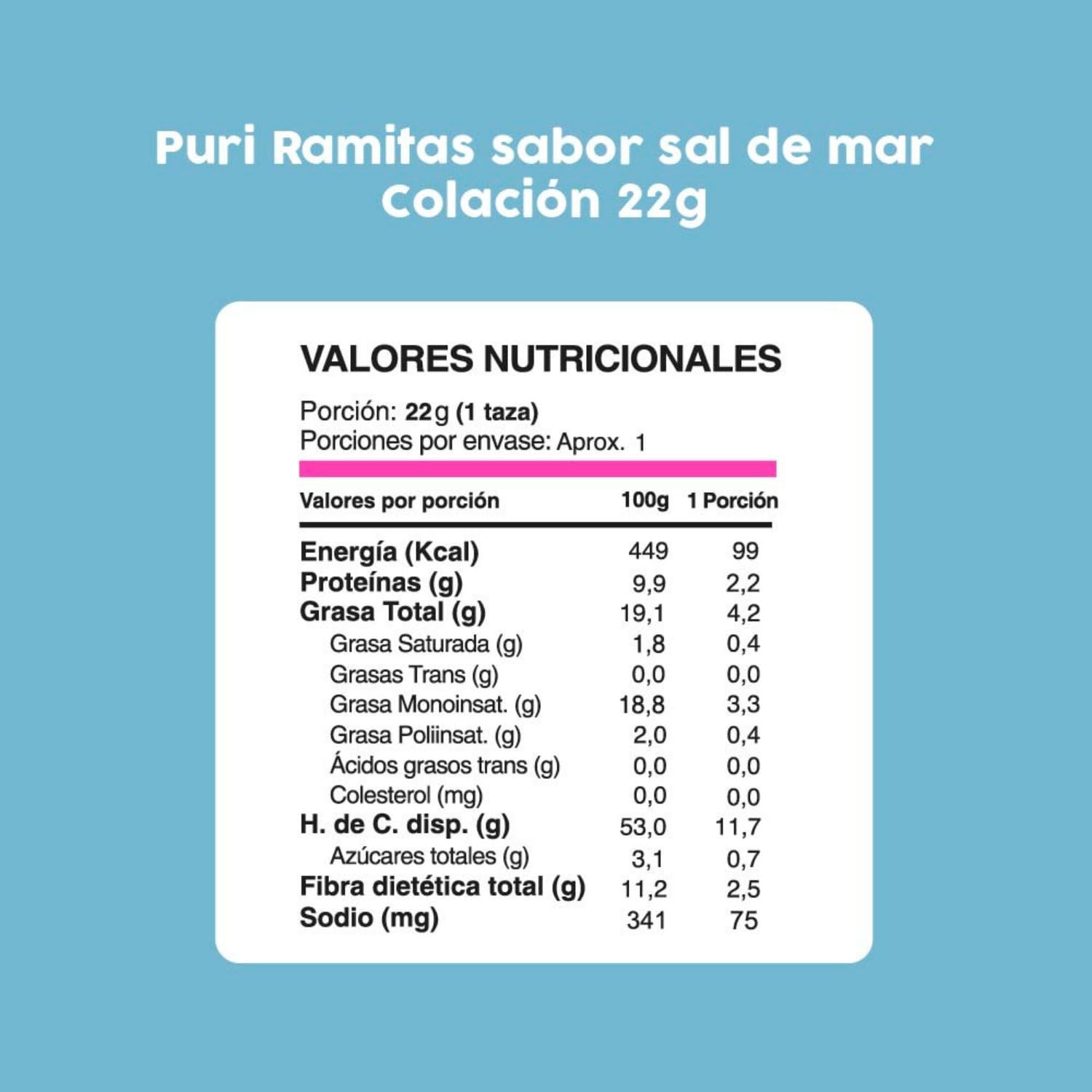 Ramitas Purisnack Saladas 22 g - Image 3