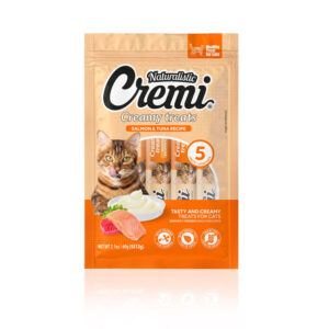 Snack Cremoso Naturalistic Cremi Gatos de Todas Las Edades Salmón Atún 5 un.