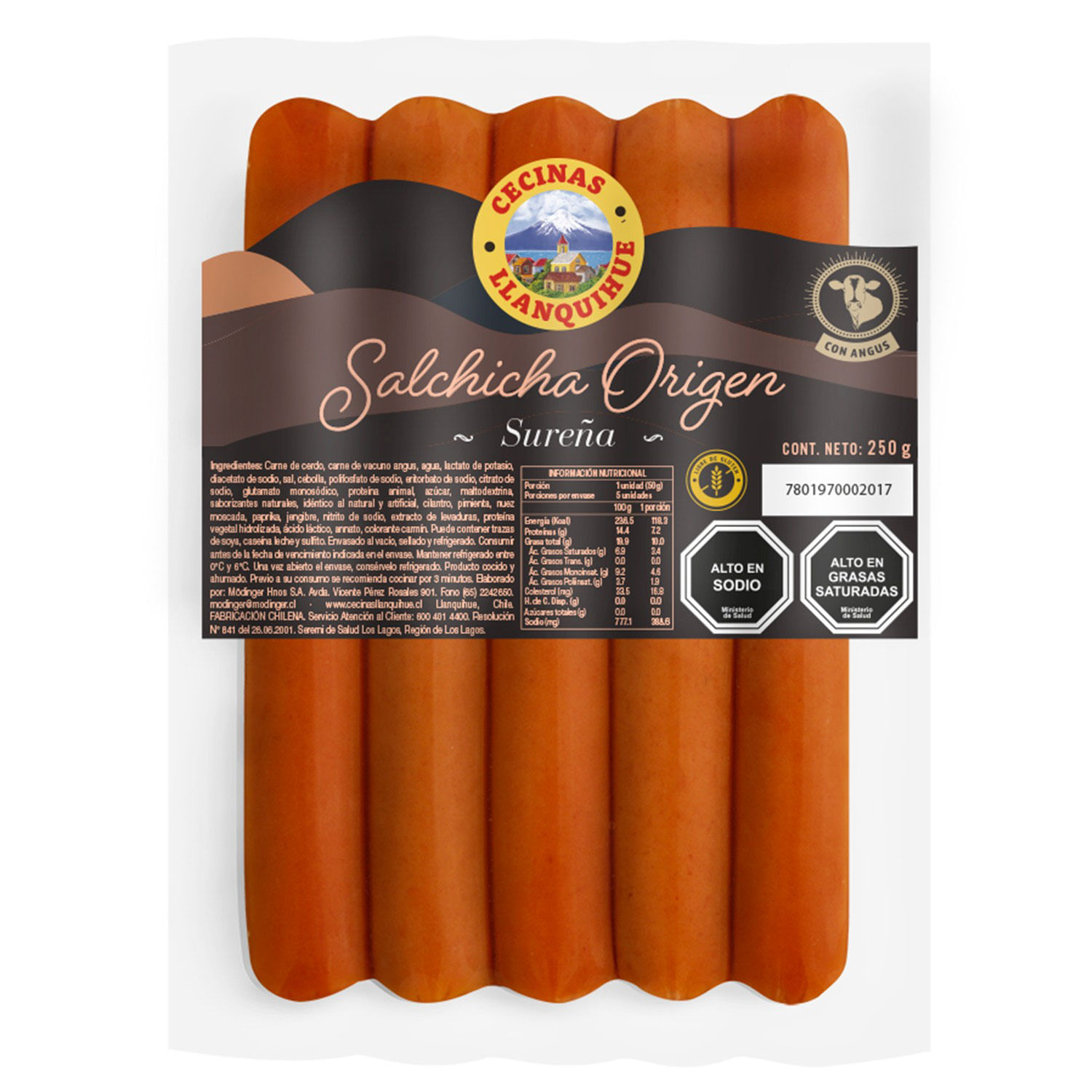 Salchicha Sureña Llanquihue Orígenes 250 g
