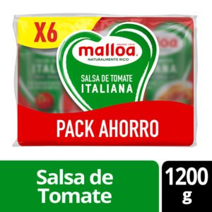Salsa de Tomate Malloa Italiana 200 g 6 un.