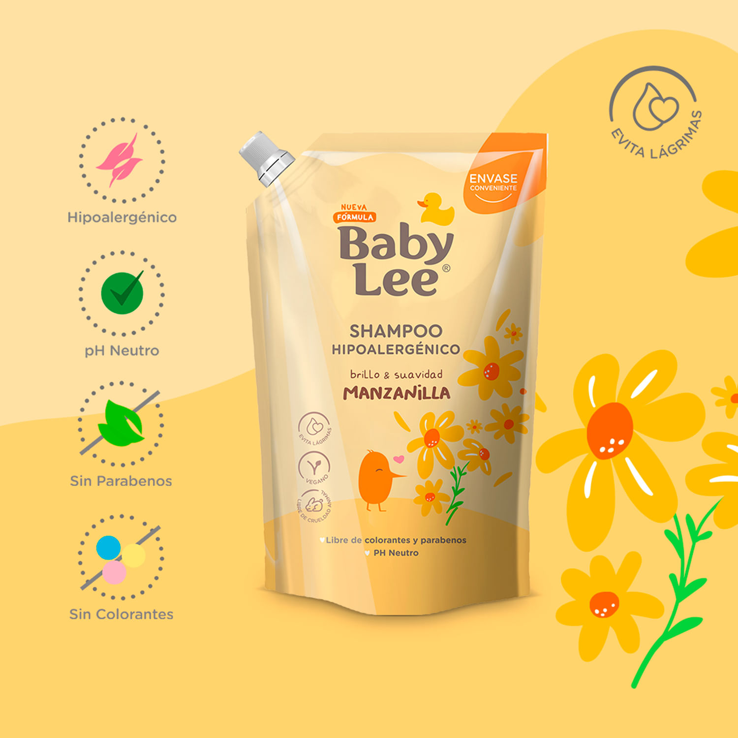 Shampoo Baby Lee Manzanilla Doypack 750 ml - Image 2