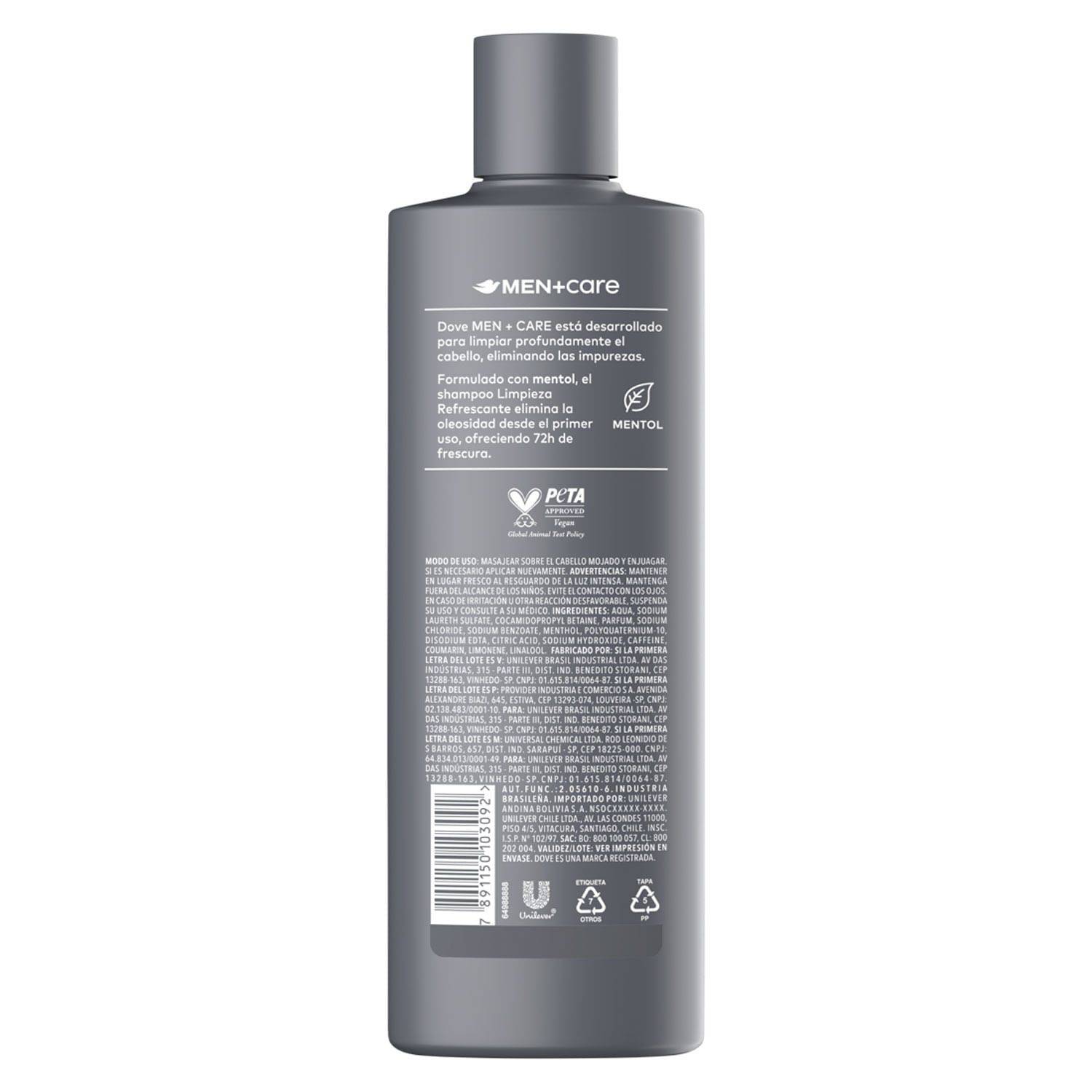 Shampoo Dove Men Limpieza Refrescante 400 ml - Image 3